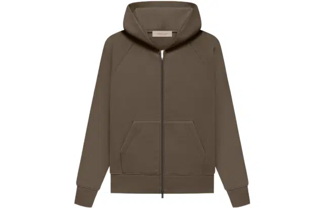 Fear of God Essentials FW22 Kids Fullzip Hoodie Wood