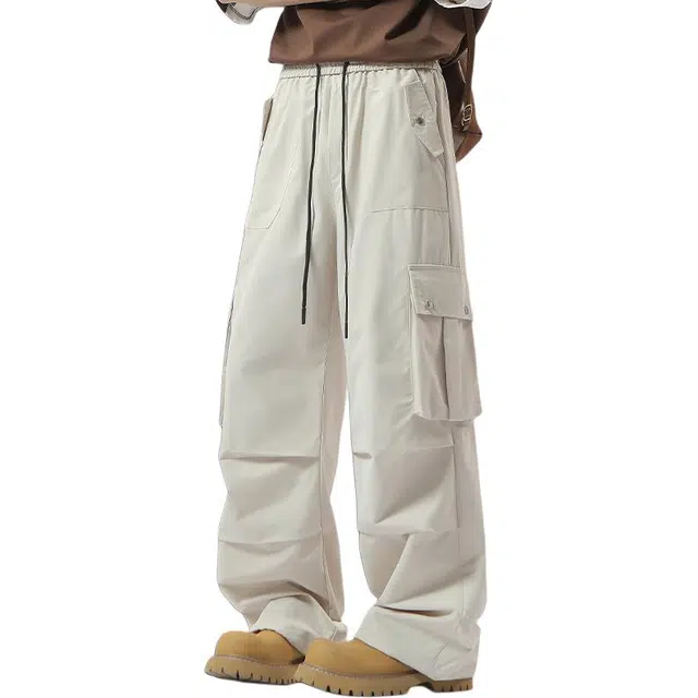 童先森 美式高街痞帅时尚百搭宽松伞兵休闲裤 男款