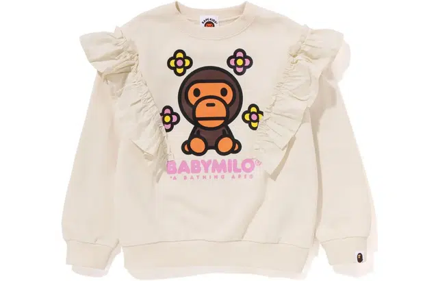 BAPE Baby Milo Flower Frill Crewneck