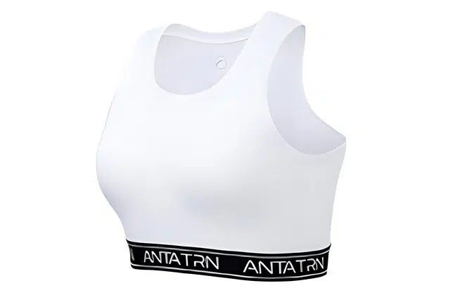 安踏 综训系列 字母双肩带运动内衣 白色