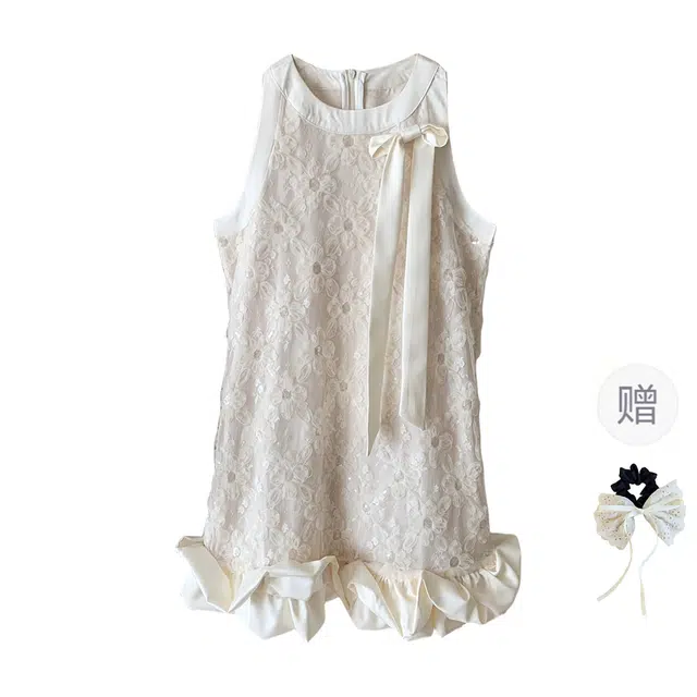 涂诗菲 休闲百搭简约无袖连衣裙 女款 杏色