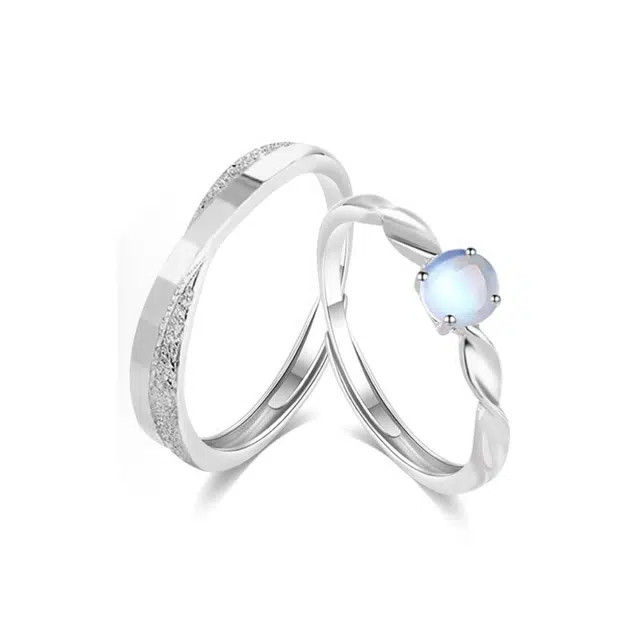 京华录 情意绵绵系列 莫比乌斯情侣对戒开口可调节 闪耀银河幻彩恋爱礼盒 宝藏仪式感指戒#好运 玻璃猫眼 可调节戒指 男女同款情侣款