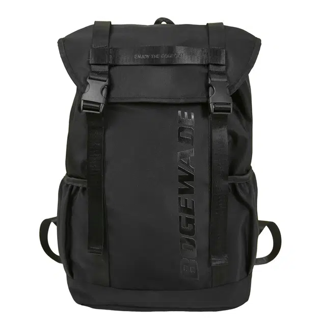 笛贝嘉 港风潮酷工装运动抽绳大容量小众字母防泼水 尼龙 背包双肩包 男女同款情侣款 多色