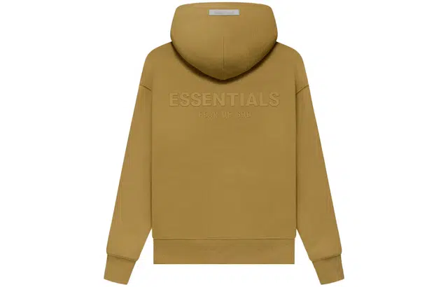 Fear of God Essentials FW21 Kids Pullover Hoodie Amber Logo