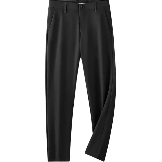 曲韩 春秋休闲西裤加肥加大码胖子宽松百搭直筒长裤西装款 男女同款