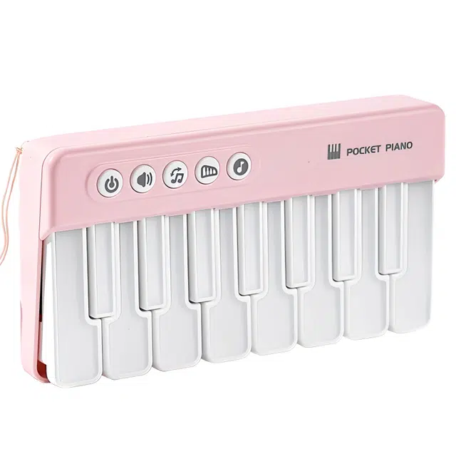 乐乐鱼 迷你小钢琴可弹奏入门口袋音乐键 早教益智玩具