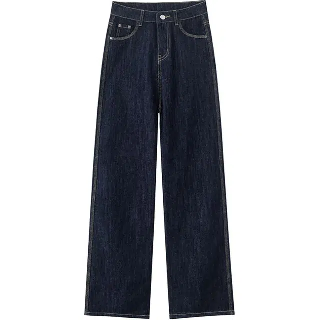 木清清 美式复古宽松时尚百搭牛仔裤 女款