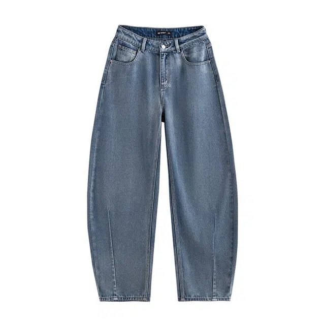 初语 宽松耐磨简约牛仔裤 女款