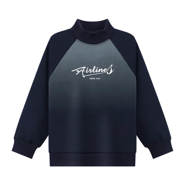 左西 细腻亲肤加绒保暖防风御寒卫衣 藏青色 儿童款