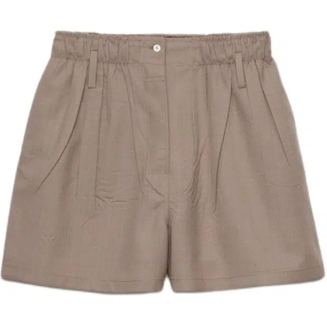 Prada Elastic Logo Shorts Sand