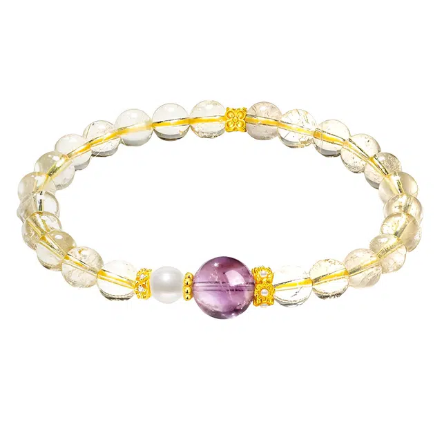 陌阡雪 【招财转运】财源滚滚 八方来财 精致温柔气质风 #好运天然 黄水晶 手串 女款