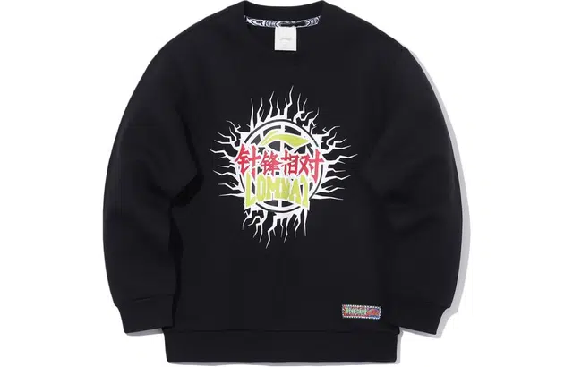 李宁儿童 运动篮球系列 印花字母圆领套头卫衣 儿童款