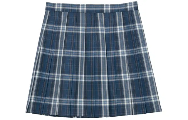 森女部落 学院风格纹高腰百褶休闲短裙 女款 协奏曲