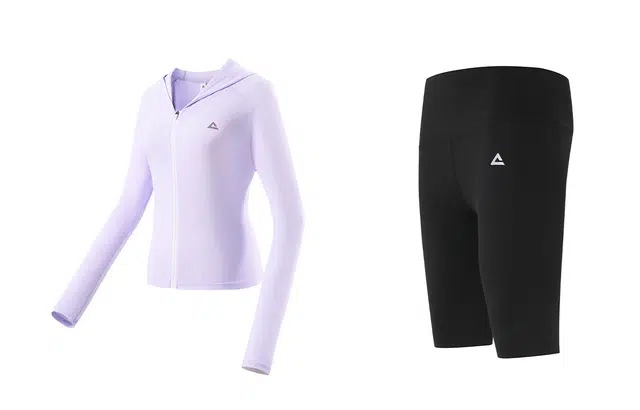 匹克 连帽外套纯色打底裤健身套装 女款