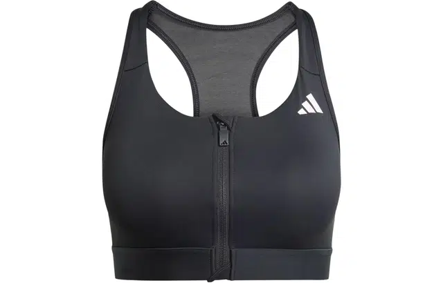 adidas Powerreact Medium-Support Zip Bra Logo