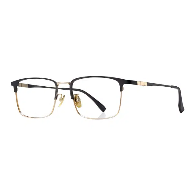 【可配度数】 苍木优品 超轻纯钛防蓝光近视眼镜时尚商务精英专属可做散光告别重影潮流金属眼镜框架 钛 方形 光学镜架 男款