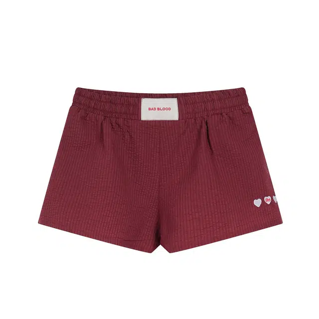 哒头下雨不愁 小众潮牌刺绣宽松条纹休闲短裤 女款