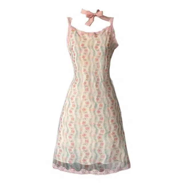 哒头下雨不愁 通勤透气简约舒适吊带连衣裙 女款 桃色