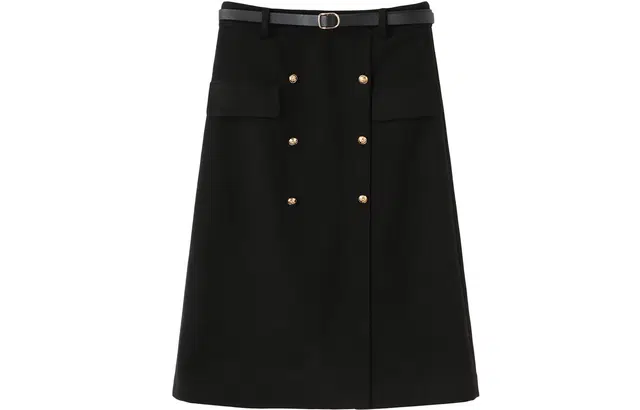 恒源祥 高腰半身裙复古毛呢包臀休闲长裙 女款