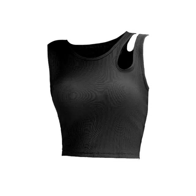 黑恐龙 美式辣妹美背自带胸垫可外穿性感无袖设计感小众镂空背心 女款