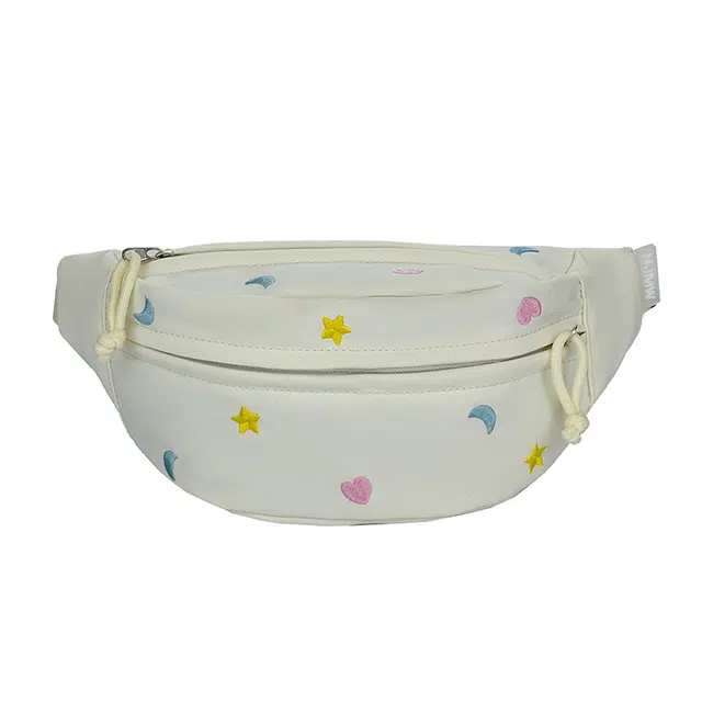 行途 可爱卡通休闲运动斜挎包轻便旅行胸前防水 帆布 帆布包腰包 女款 多色