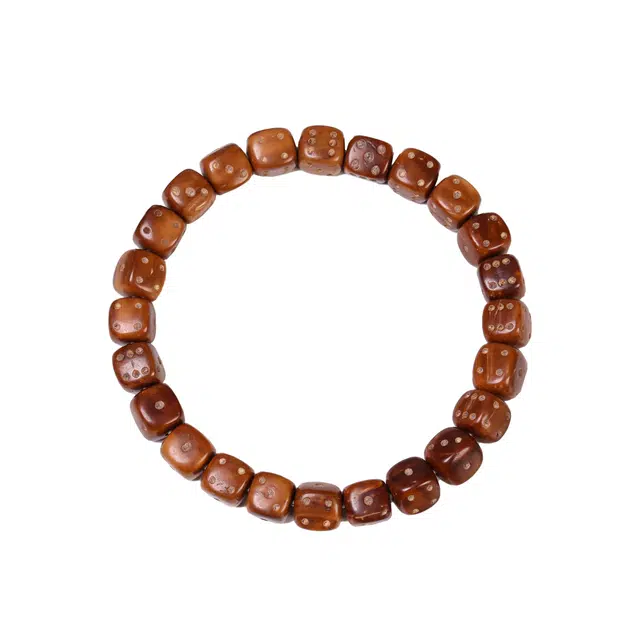 仙友 好运连连转运珠国风新中式单圈小方糖珠盘玩文玩佛珠平安喜乐财源广进复古文艺风念珠饰品#好运 库克 手串 男女同款情侣款