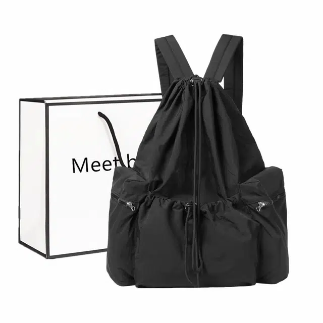 菲姿卓尔 韩国原宿休闲学生书包 尼龙 双肩包 男女同款情侣款 黑色/卡其色/棕色/白色