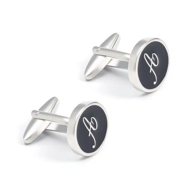 山一丸 趣味个性艺术字 创意字母 铜 袖扣 男款