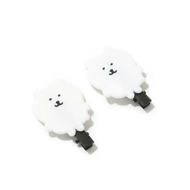 如花梦 少女心可爱自嘲熊化妆鸭嘴无痕 亚克力 发夹 女款