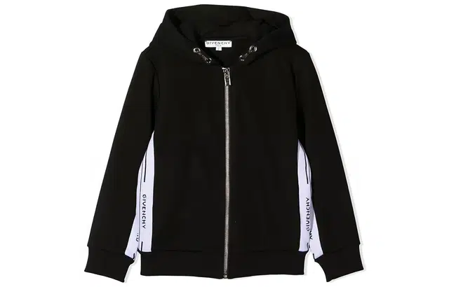 Givenchy Side Logo Zip Hoodie Black