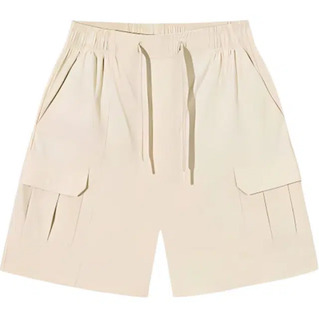 超级安踏 纯色中腰系带透气百搭五分休闲短裤 女款 沙漠卡其