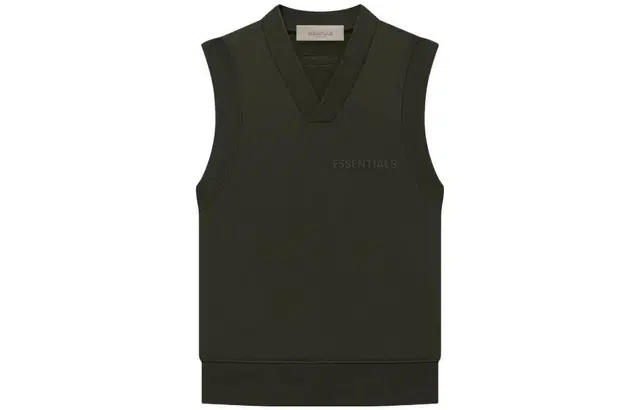 Fear of God Essentials SS23 Pullover V Neck Vest Off Black