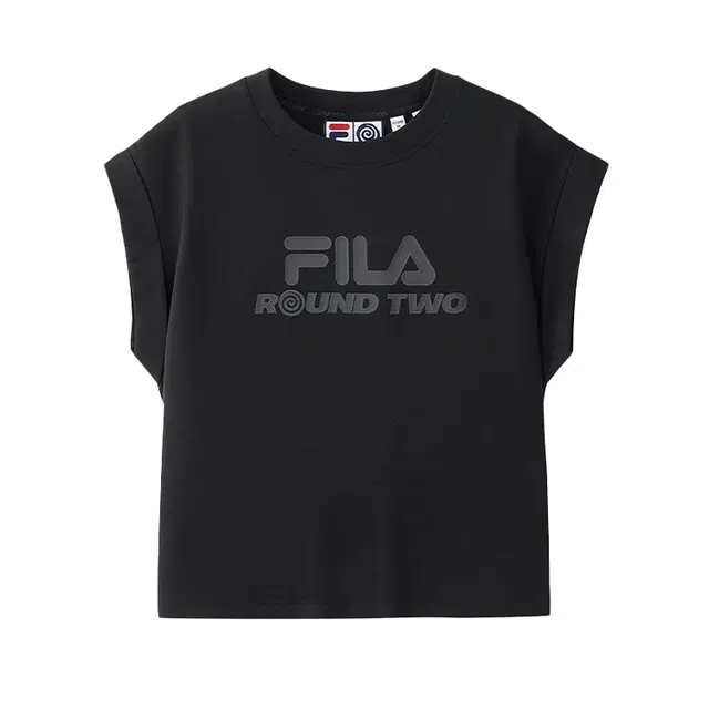 FILA FUSION x ROUND TWO logo T -BK