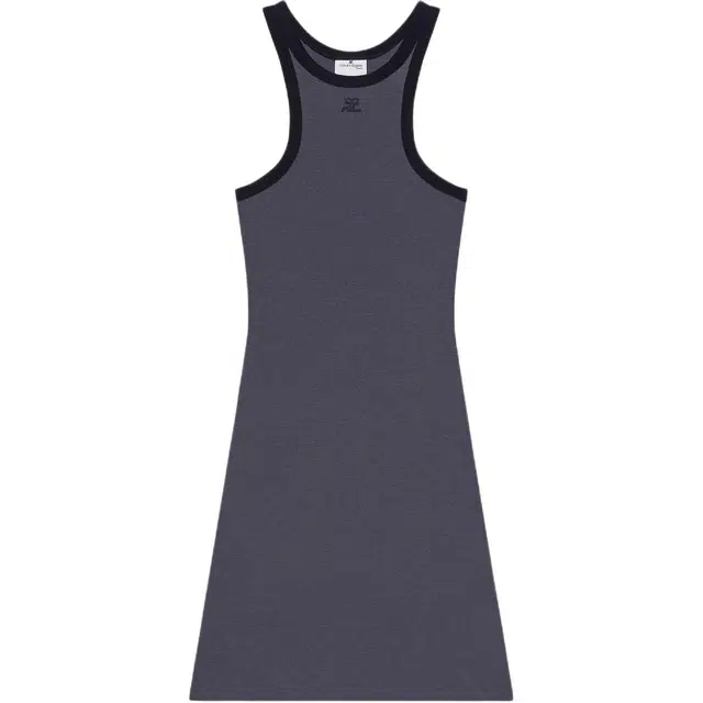 COURREGES SS25 SCUBA MINI DRESS Denim Black