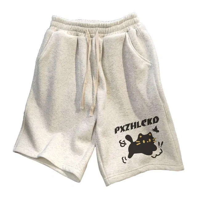 怪力萝莉 美式薄款阔腿裤欧美五分裤子休闲短裤 女款