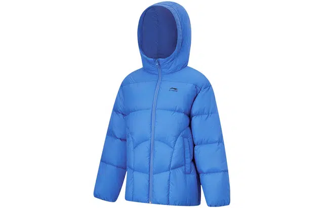 李宁儿童 运动生活系列 防风防泼水纯色羽绒服 儿童款 赛艇蓝
