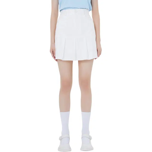 美特斯邦威 纯色中腰合身休闲短裙 女款