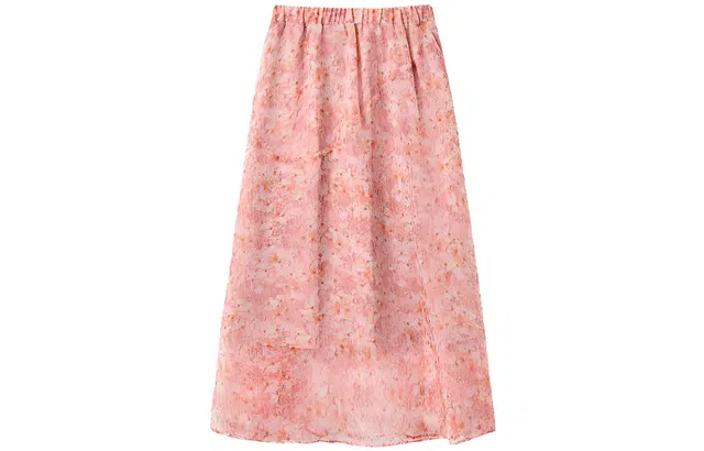 【dme】 碎花中腰休闲长裙 浅桃粉