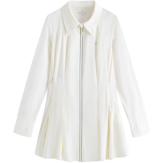 艾莱依 凉感原纱修身户外运动防晒长袖连衣裙 女款