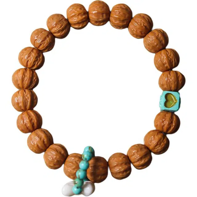 得笙陌 小京八棱爱心款时来运转小众款 猴头核桃 手串 男女同款情侣款