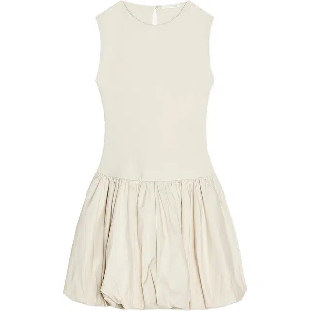 ZARA Sleeveless Knit Dress Beige