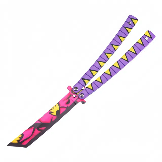 天予小镇 蝴蝶刀未开刃初学者训练刀 成品模型