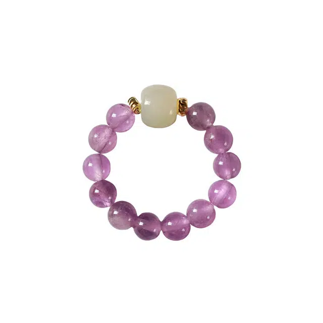 京华录 新中式招财转运文玩指戒 琉璃 戒指 男女同款情侣款