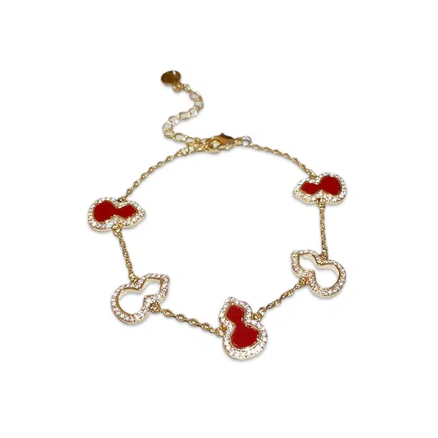 希遇 鎏金福禄 新中式复古潮流 时尚简约高级精致轻奢 好事发生小众设计 日常通勤#好运 合金 手链 男女同款情侣款