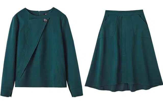 【dme】 纯色简约长袖卫衣休闲长裙裙装套装 女款