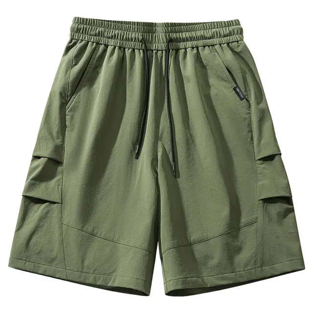 贵人鸟 城市机能系列 简约纯色舒适透气速干百搭双褶系带跑步运动五分休闲短裤 男女同款