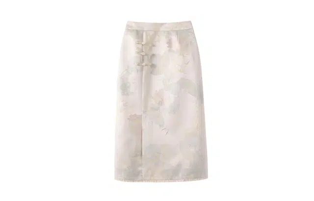 花栗鼠小姐 卷珠帘国风提花腻柔和亲肤舒适休闲长裙 女款