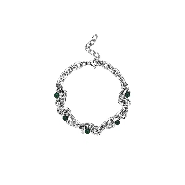 暖瞳 潮流嘻哈小众设计冷淡风 不掉色 配饰个性简约百搭手饰饰品 钛钢 手链 男款