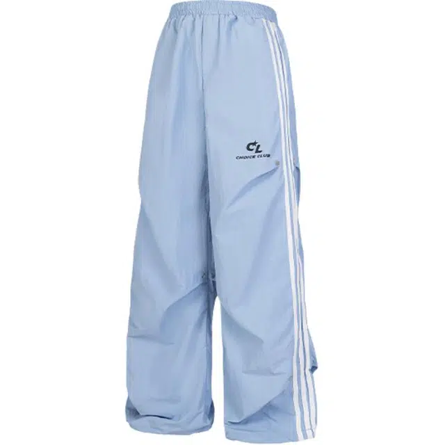 奇迹街区 潮牌美式高街三条杠宽松潮流阔腿情侣休闲裤 男女同款