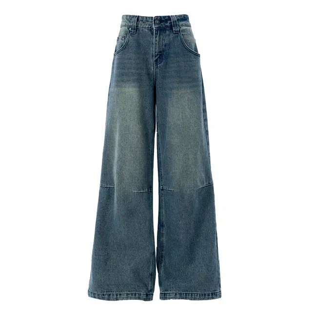 玫丝朵 港风复古设计时尚潮流百搭牛仔裤 女款